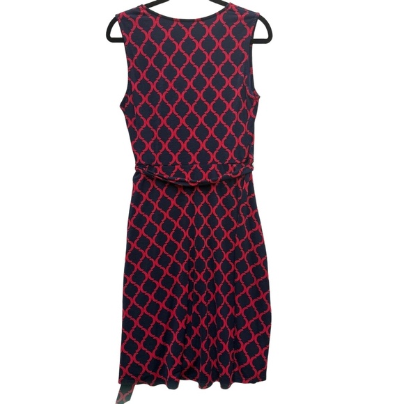 Mix by 41 Hawthorne Kassidy‎ Navy Red Sleeveless Wrap Dress Large Stitch Fix - Picture 3 of 6